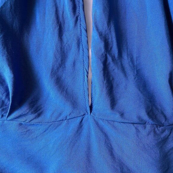Vintage-Inspired Cobalt Blue Halter Top (S/M) - Picture 3 of 7
